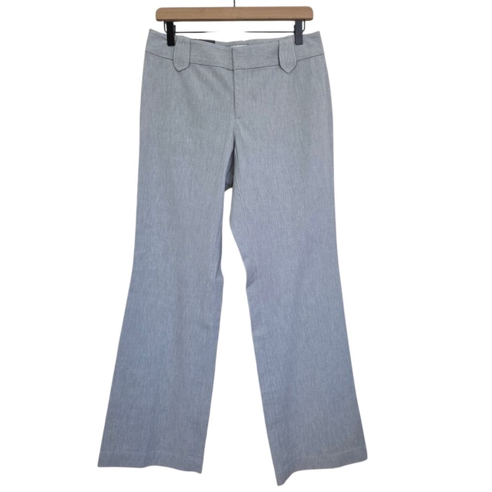 NEW Banana Republic Contoured Fit Grey Trousers Stretch Straight Leg Sz 6 Office